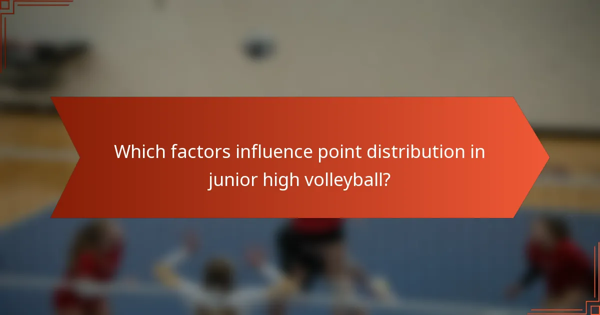 Which factors influence point distribution in junior high volleyball?