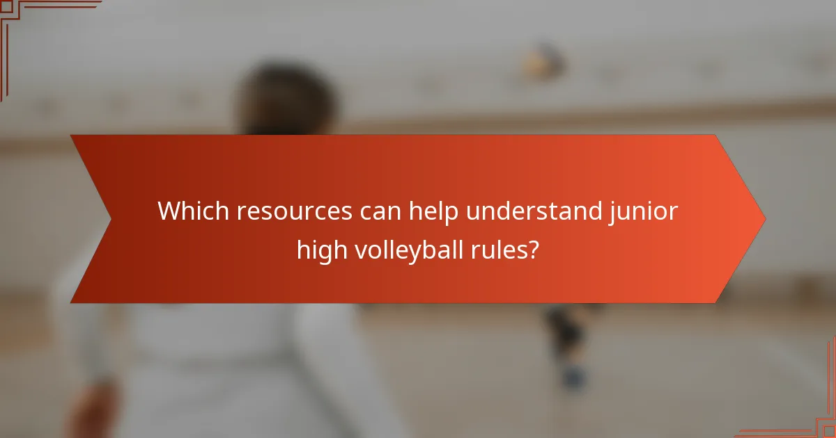 Which resources can help understand junior high volleyball rules?